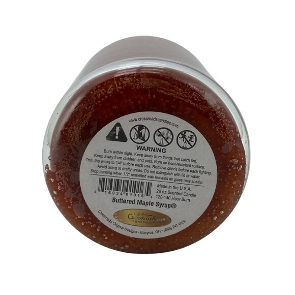 Crossroads 26oz Double Wick Candle | Buttered Maple Syrup | Glass Jar **NEW - Picture 4 of 4